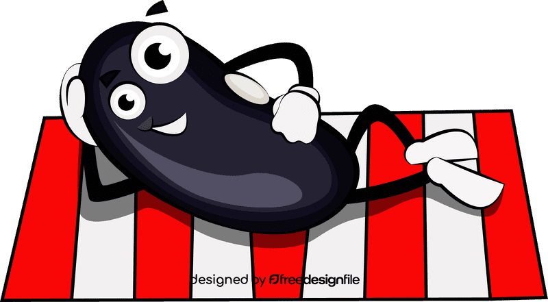 Funny black Beans clipart