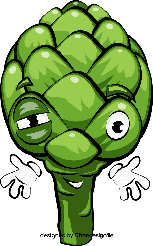 Funny artichoke clipart