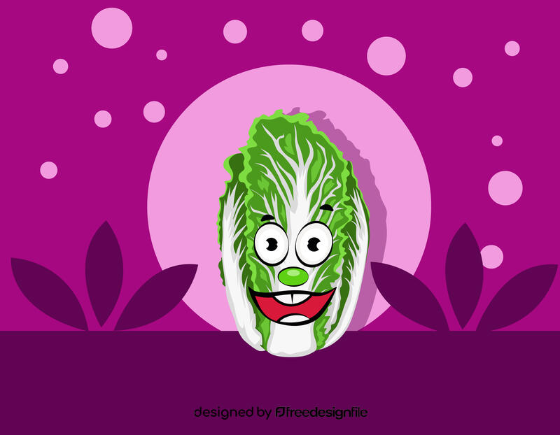 Funny Chinese Cabbage vector