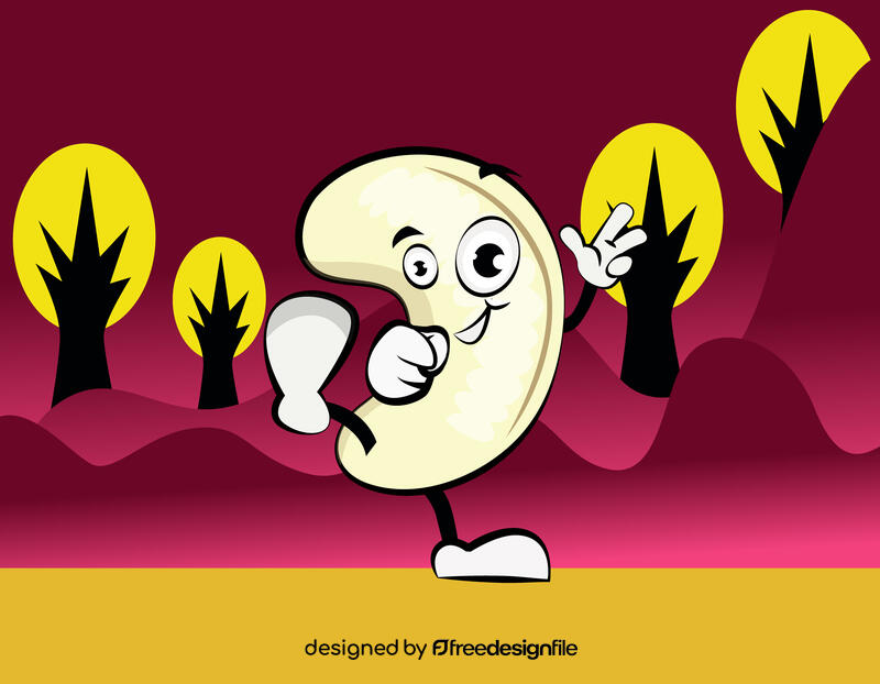 Funny Cashew Nut vector