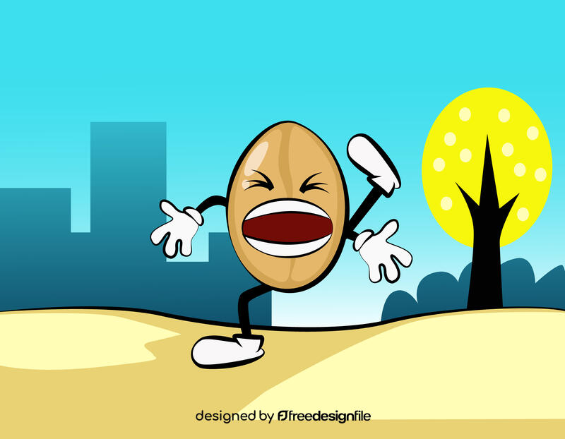 Funny peanut vector