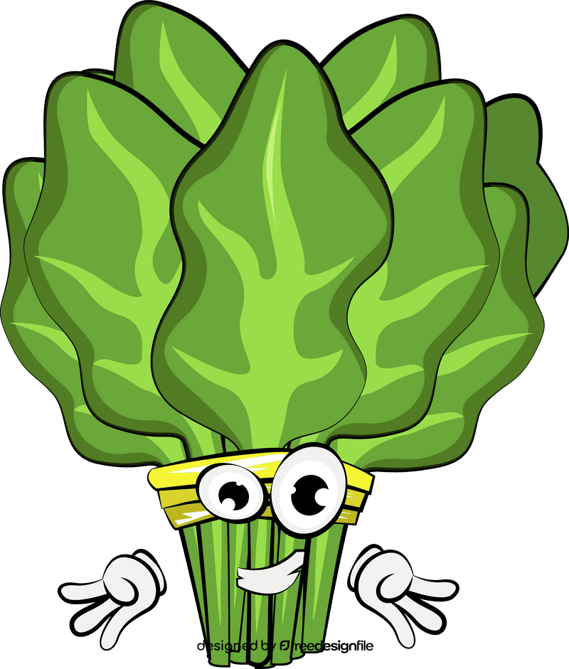 Funny Spinach clipart