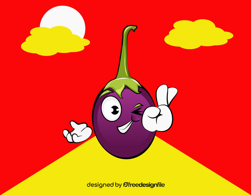 Funny EggPlant vector