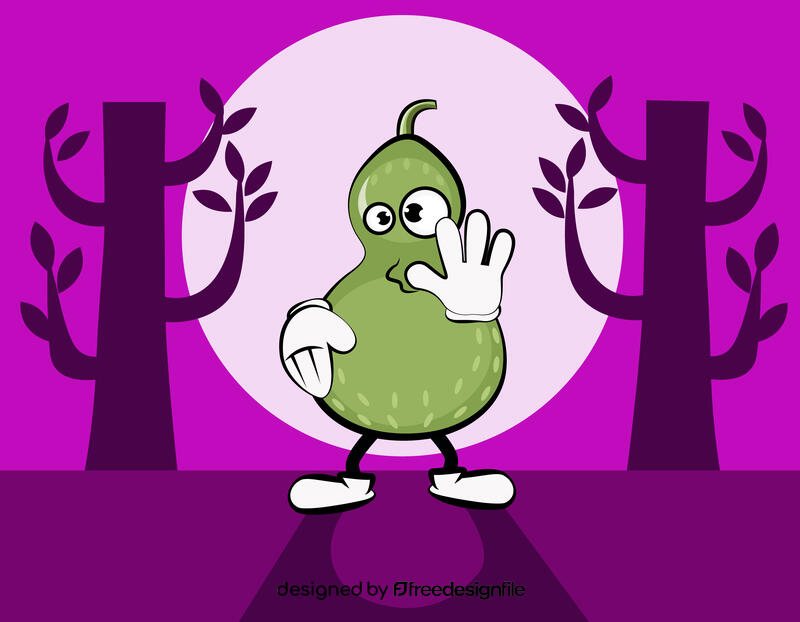 Funny Bottle Gourd vector