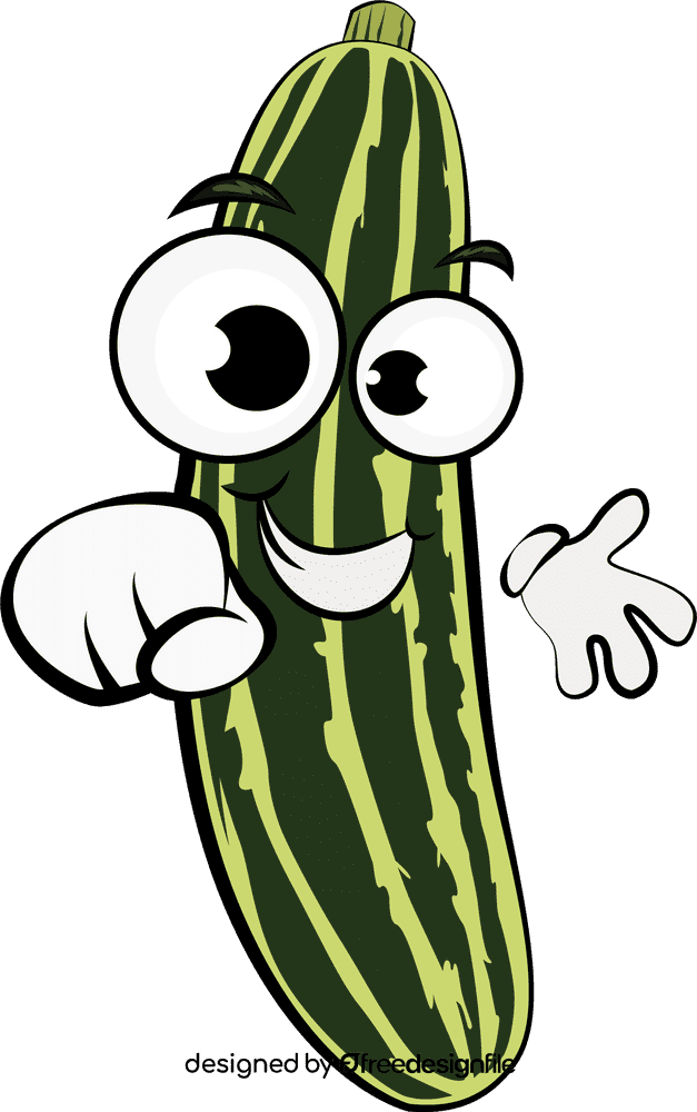 Funny Zucchini clipart