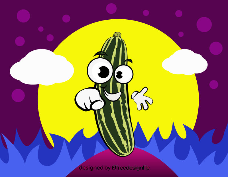 Funny Zucchini vector