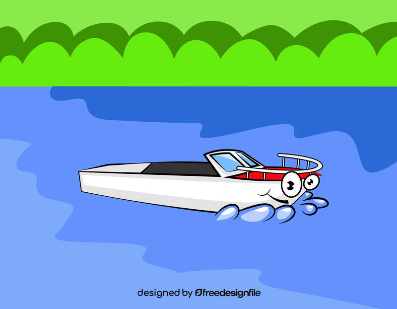 Funny boat vector