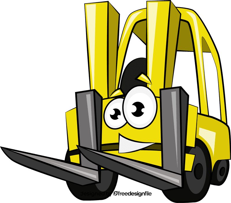 Funny Forklift clipart