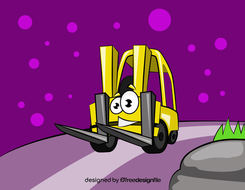 Funny Forklift vector