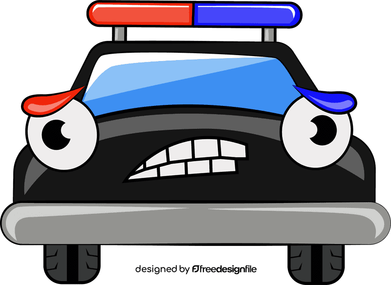 Funny Police Car clipart