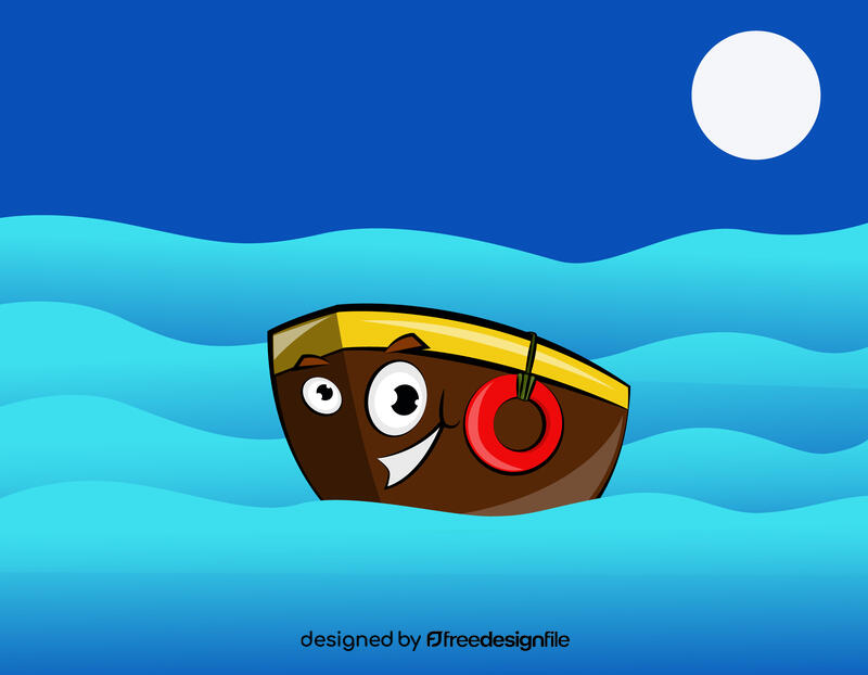 Funny Boat vector