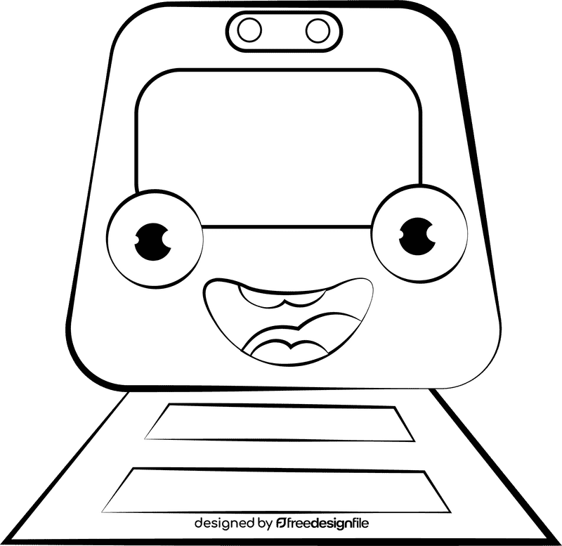 Funny Subway black and white clipart