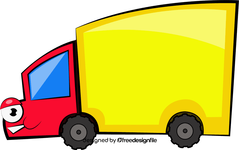 Funny Delivery Truck clipart