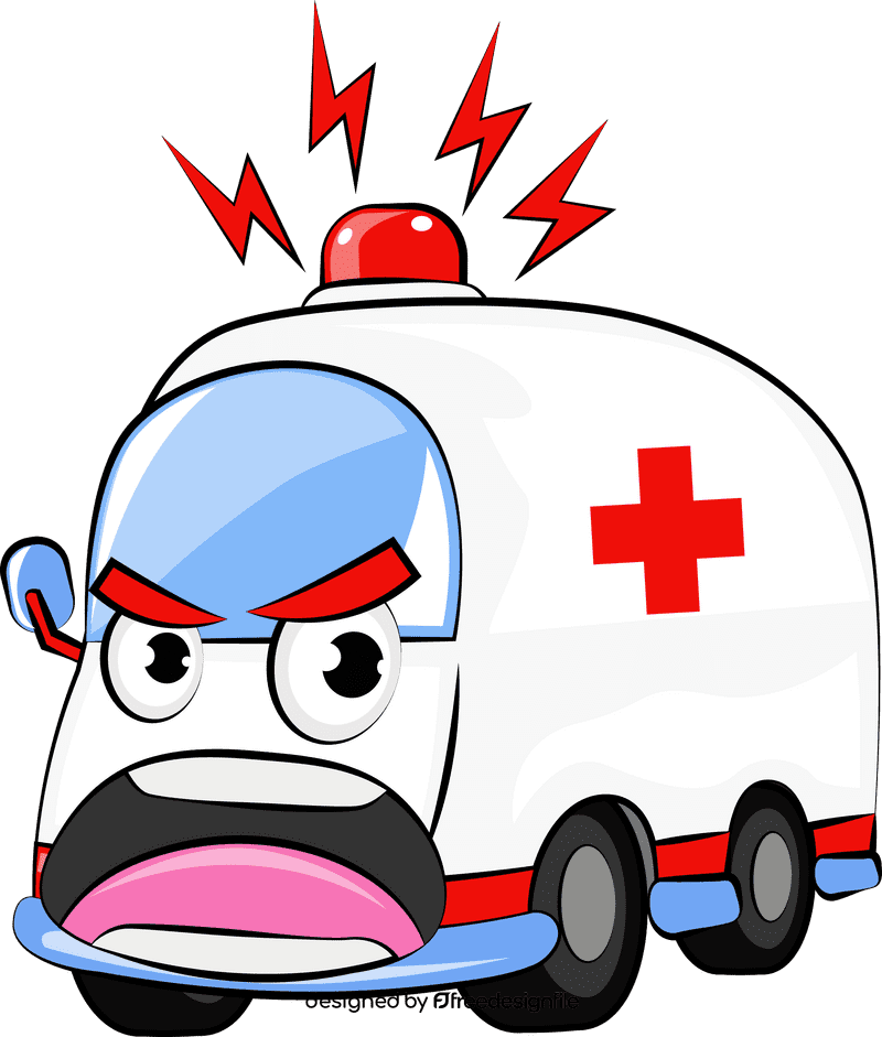 Funny Ambulance clipart