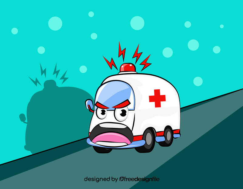 Funny Ambulance vector