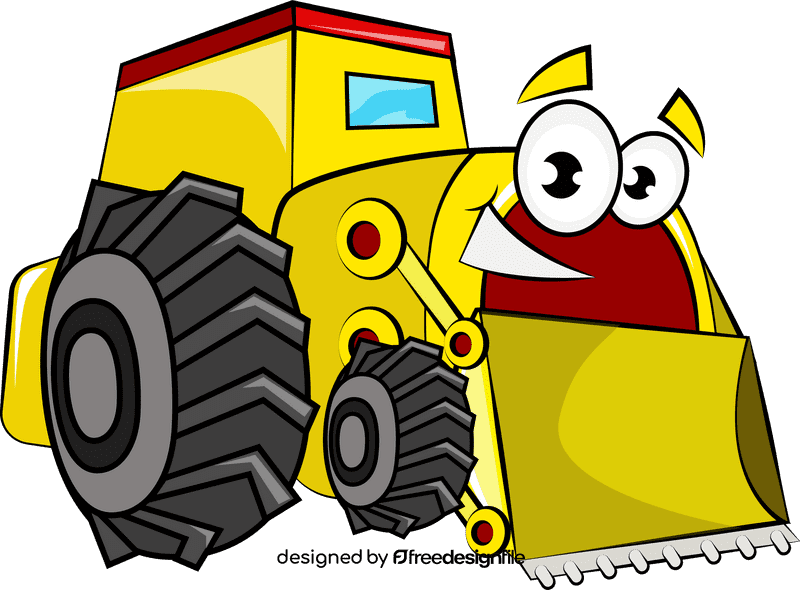 Funny Bulldozer clipart