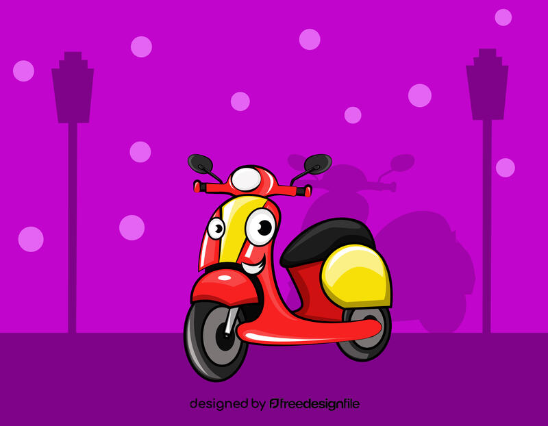 Funny Scooter vector