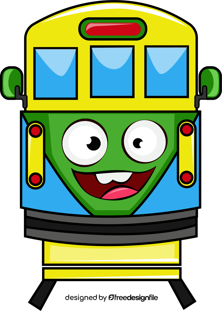 Funny Tram clipart