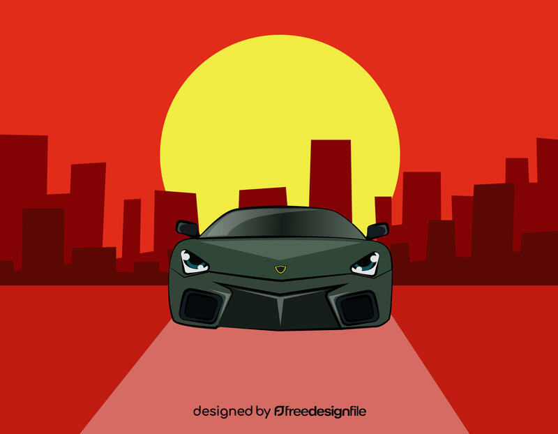 Funny Sports Car vector