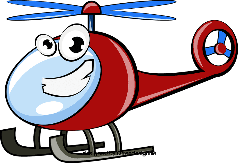 Funny Helicopter clipart