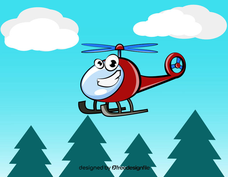 Funny Helicopter vector