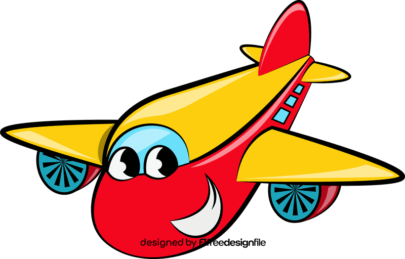 Funny airplane clipart