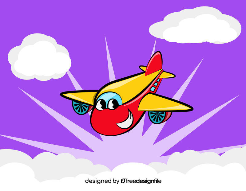 Funny airplane vector