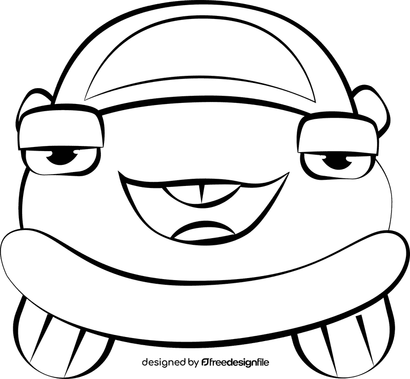 Funny Car black and white clipart