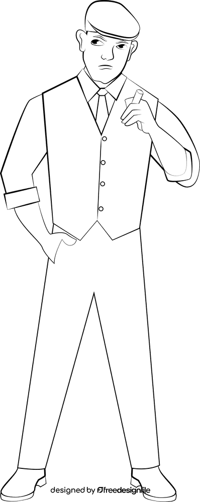 Roaring 20s black and white clipart