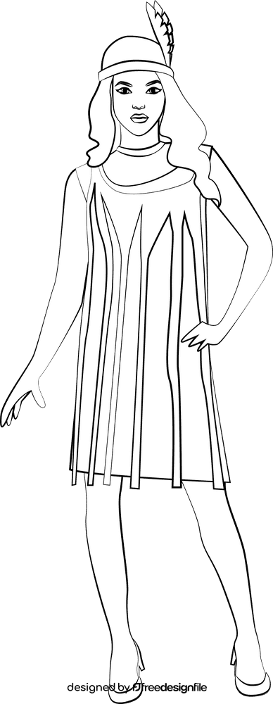 Roaring 20s black and white clipart