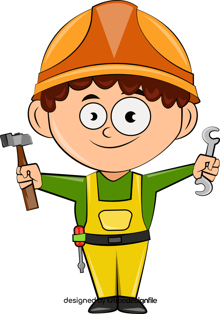 Cute Handyman clipart