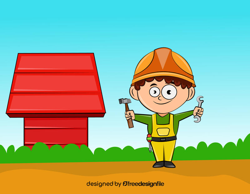 Cute Handyman vector