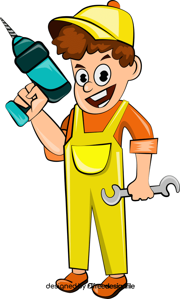 Funny Handyman clipart