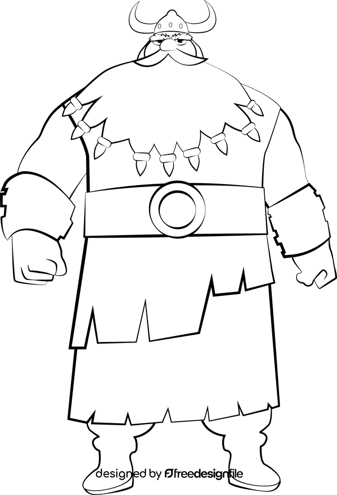 Viking black and white clipart