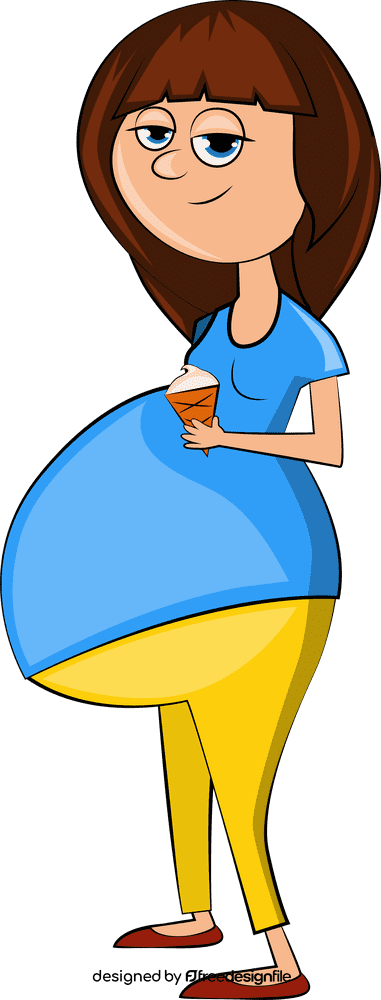 Funny Pregnant Woman clipart