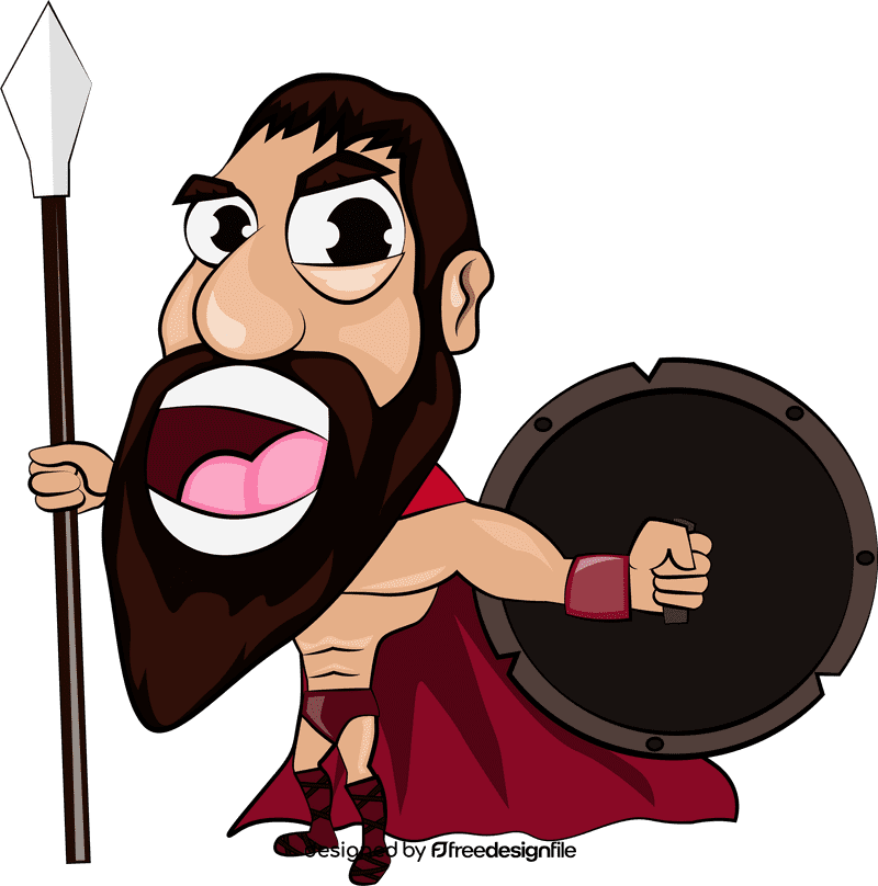 Funny Spartan clipart