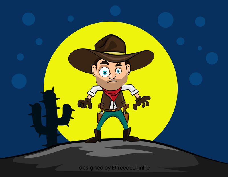 Funny Cowboy vector