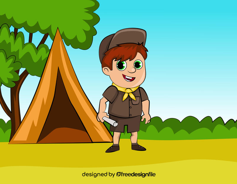 Funny Boy Scouts vector