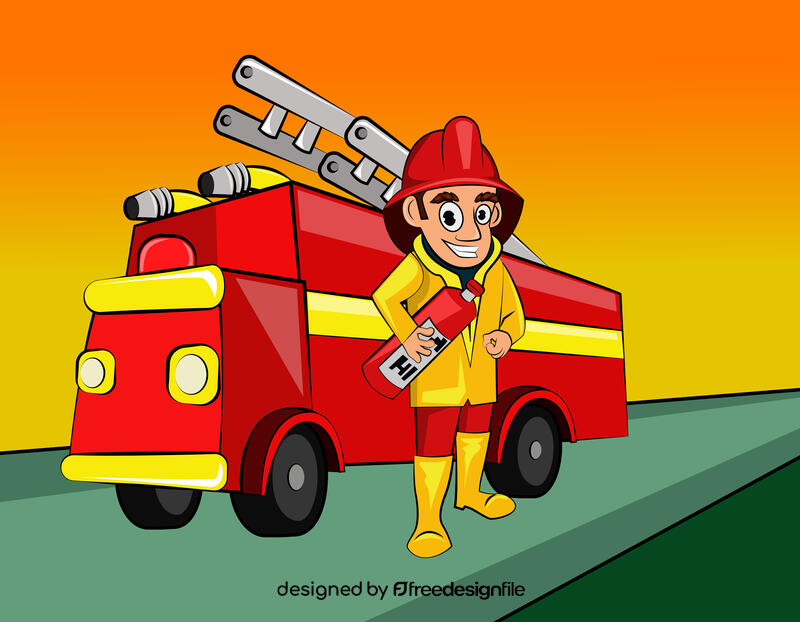 Firefighter vector