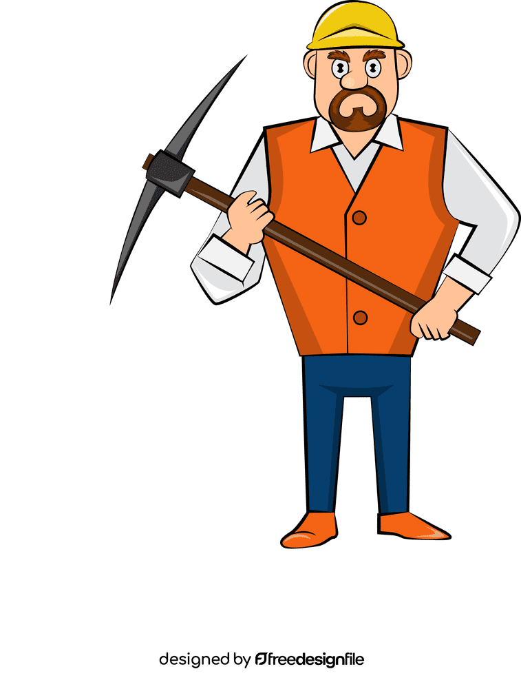 Funny Construction Worker clipart