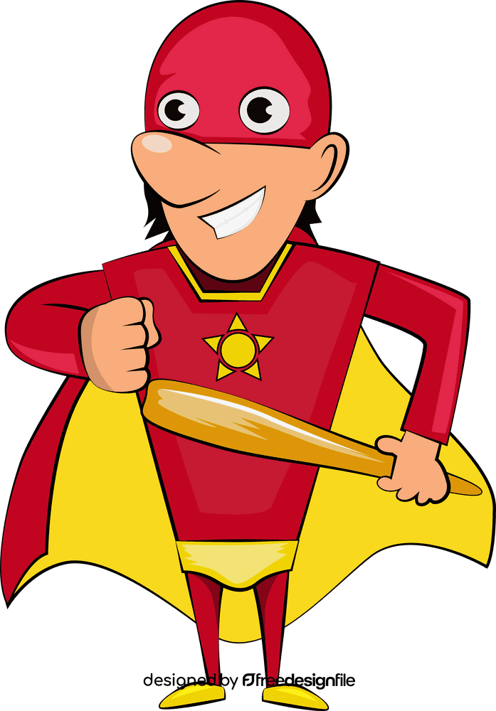 Funny Superhero clipart