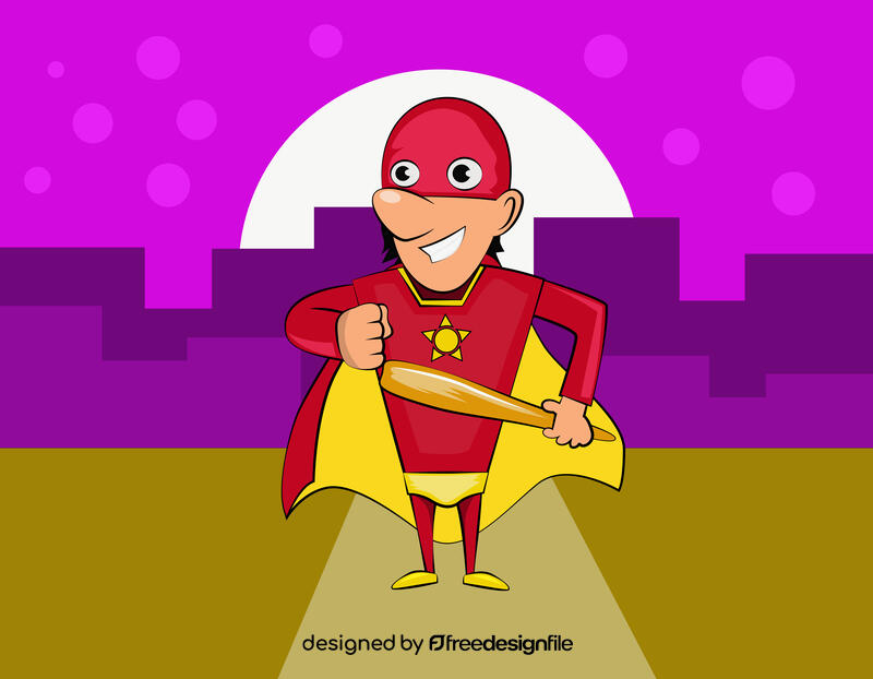 Funny Superhero vector