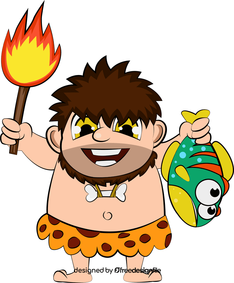 Cute Caveman clipart