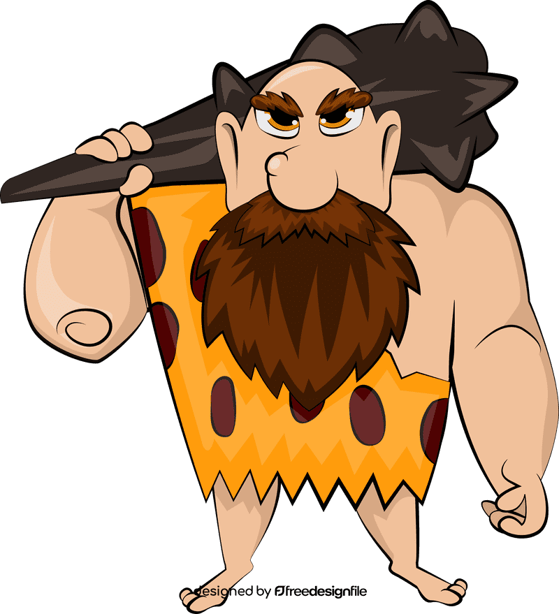 Funny Caveman clipart