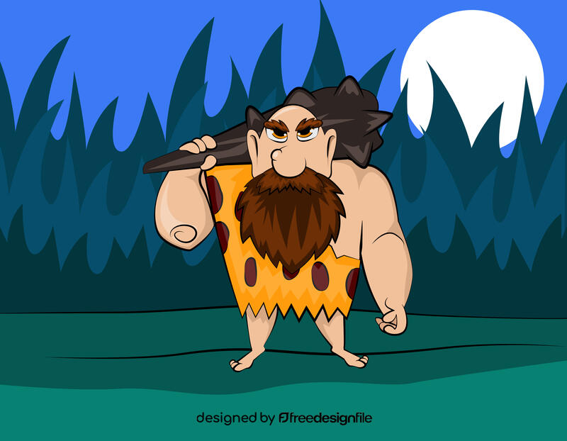 Funny Caveman vector