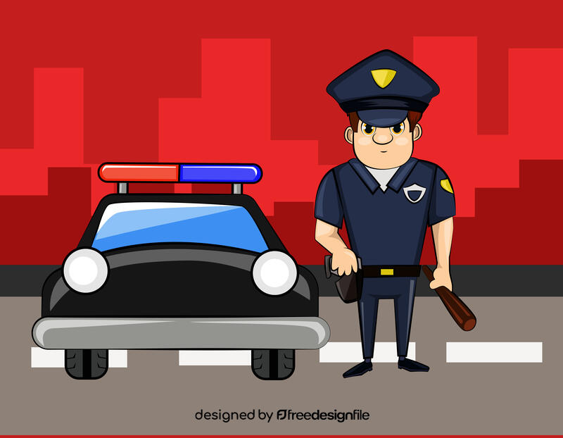 Cute Police vector