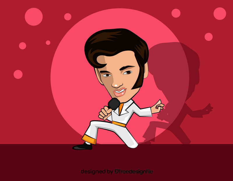 Cute elvis presley vector