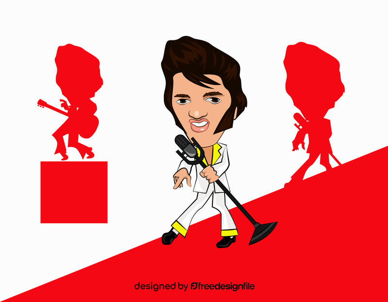 Funny elvis presley vector