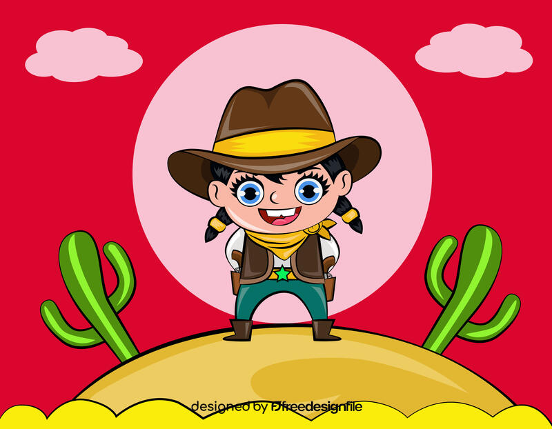 Cute Cowgirl vector