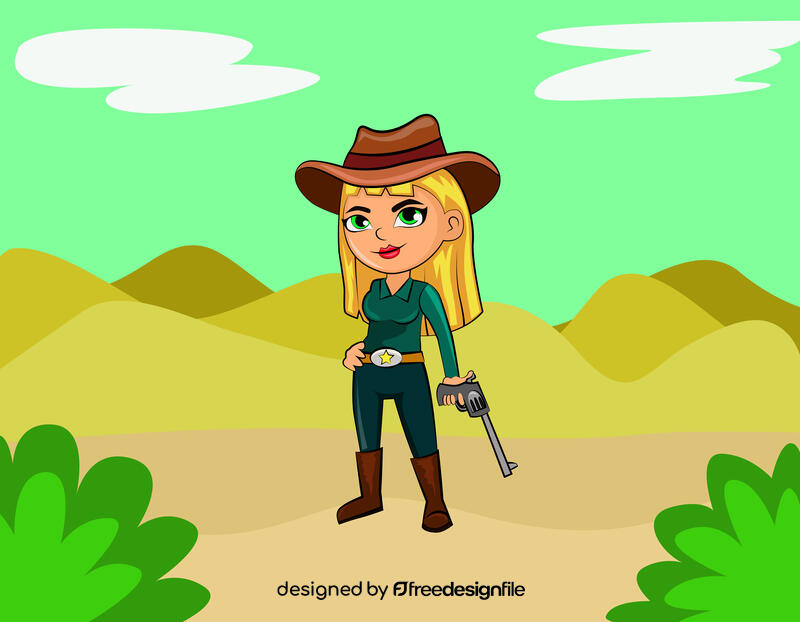 Cowgirl vector